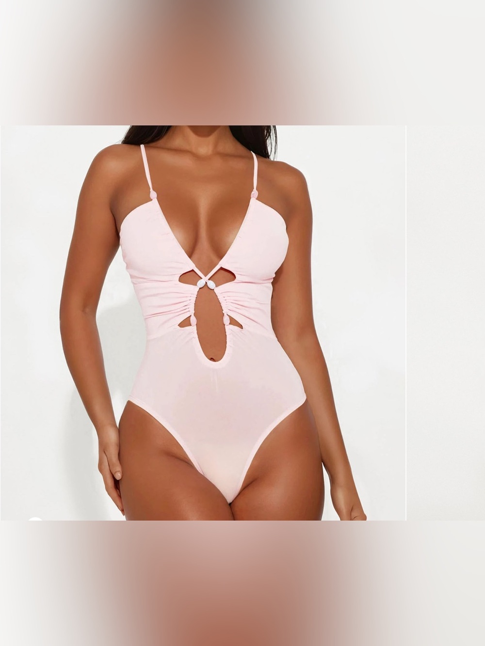 Fashion nova sheer beaded bodysuit